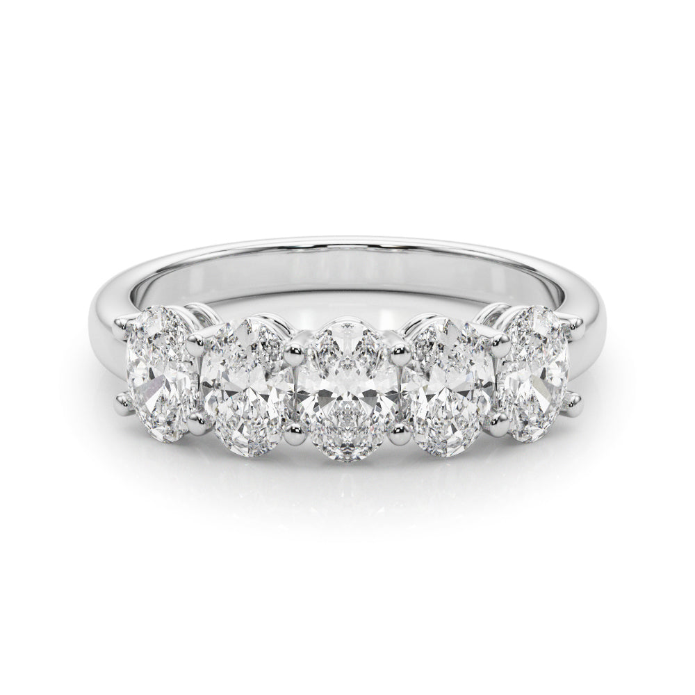 1 1/6 ct tw Lab Diamond Lab Grown Diamond 5 Stone Band Oval