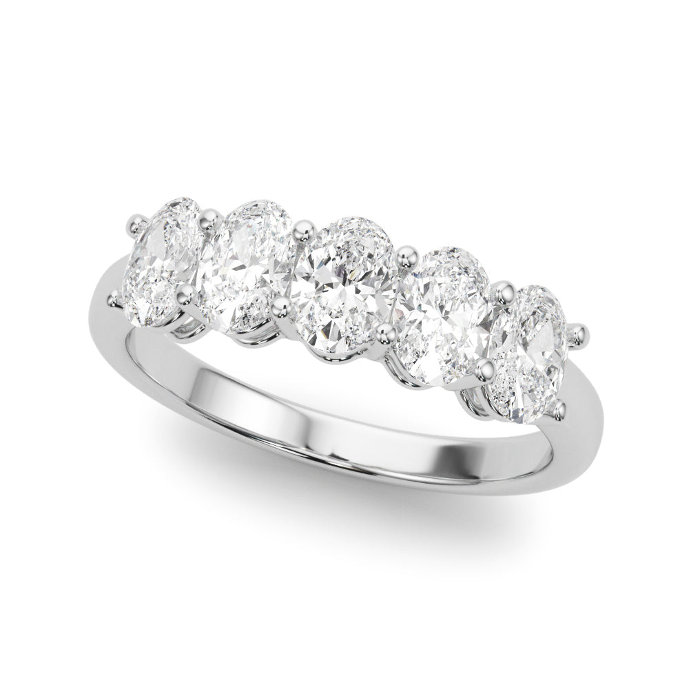 1 1/6 ct tw Lab Diamond Lab Grown Diamond 5 Stone Band Oval