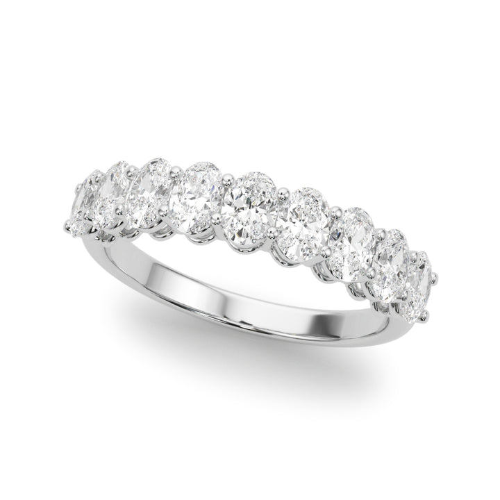 1 7/8 ct tw Lab Diamond Lab Grown Diamond 9 Stone Band Oval