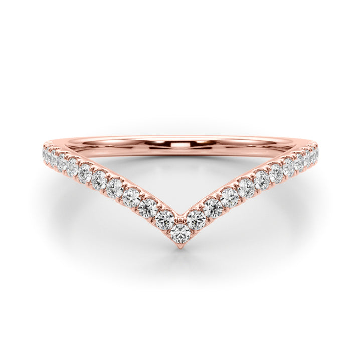 1/5 ct tw Lab Diamond Lab Grown Diamond Chevron Band