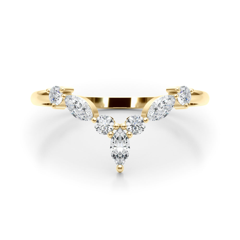 1/3 ct tw Lab Diamond Lab Grown Diamond Band Marquise & Round