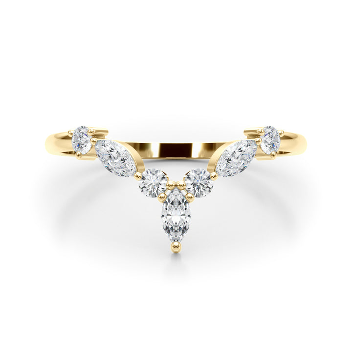 1/3 ct tw Lab Diamond Lab Grown Diamond Band Marquise & Round