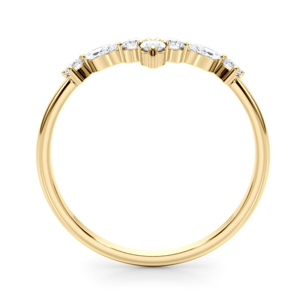 1/3 ct tw Lab Diamond Lab Grown Diamond Band Marquise & Round