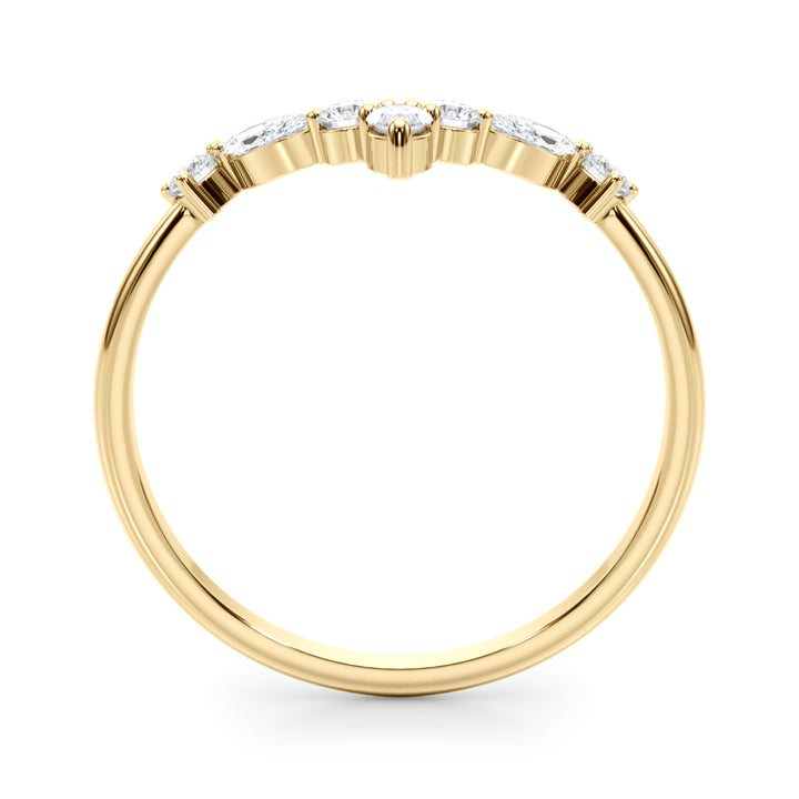1/3 ct tw Lab Diamond Lab Grown Diamond Band Marquise & Round