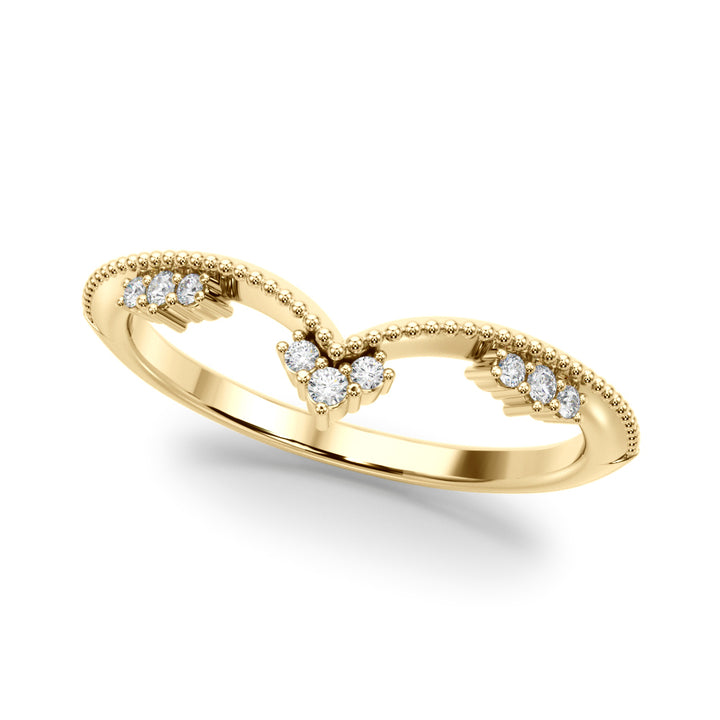1/15 ct tw Lab Diamond Lab Grown Diamond Chevron Diamond Band