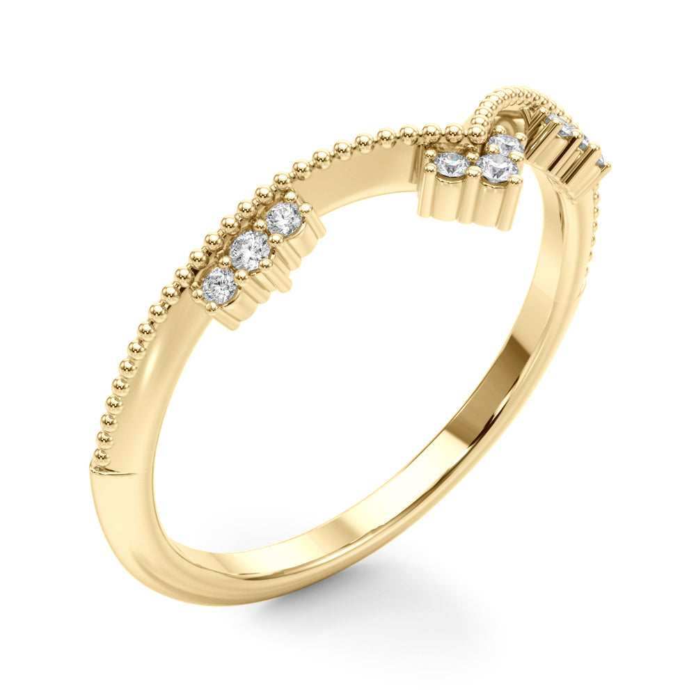 1/15 ct tw Lab Diamond Lab Grown Diamond Chevron Diamond Band