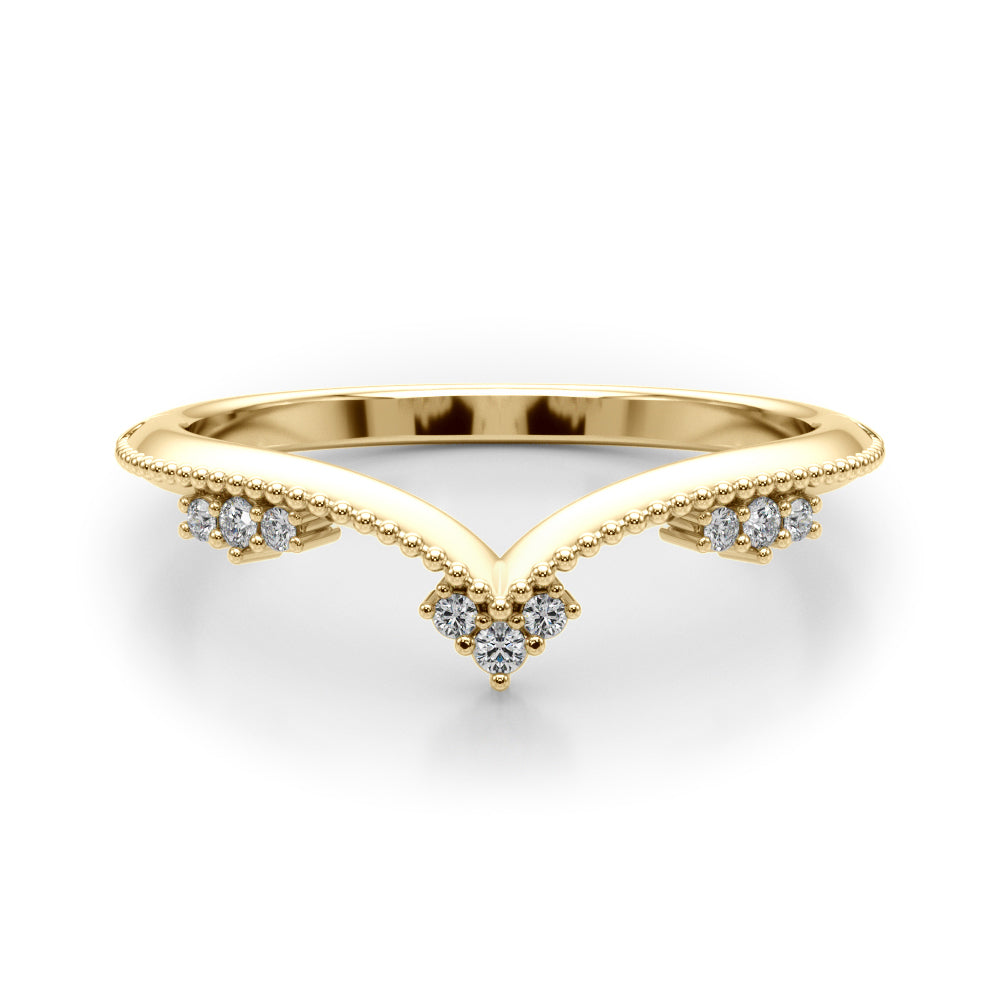 1/15 ct tw Lab Diamond Lab Grown Diamond Chevron Diamond Band