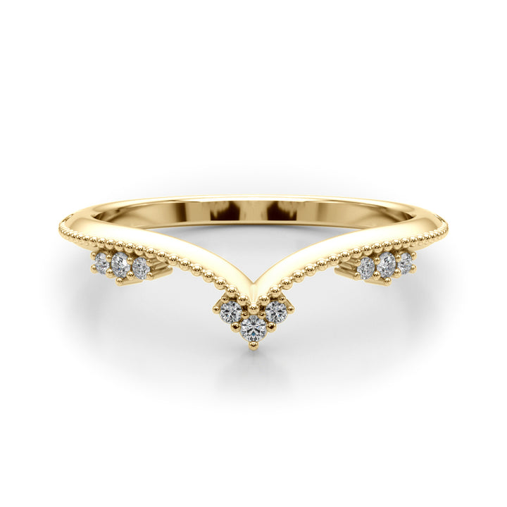 1/15 ct tw Lab Diamond Lab Grown Diamond Chevron Diamond Band