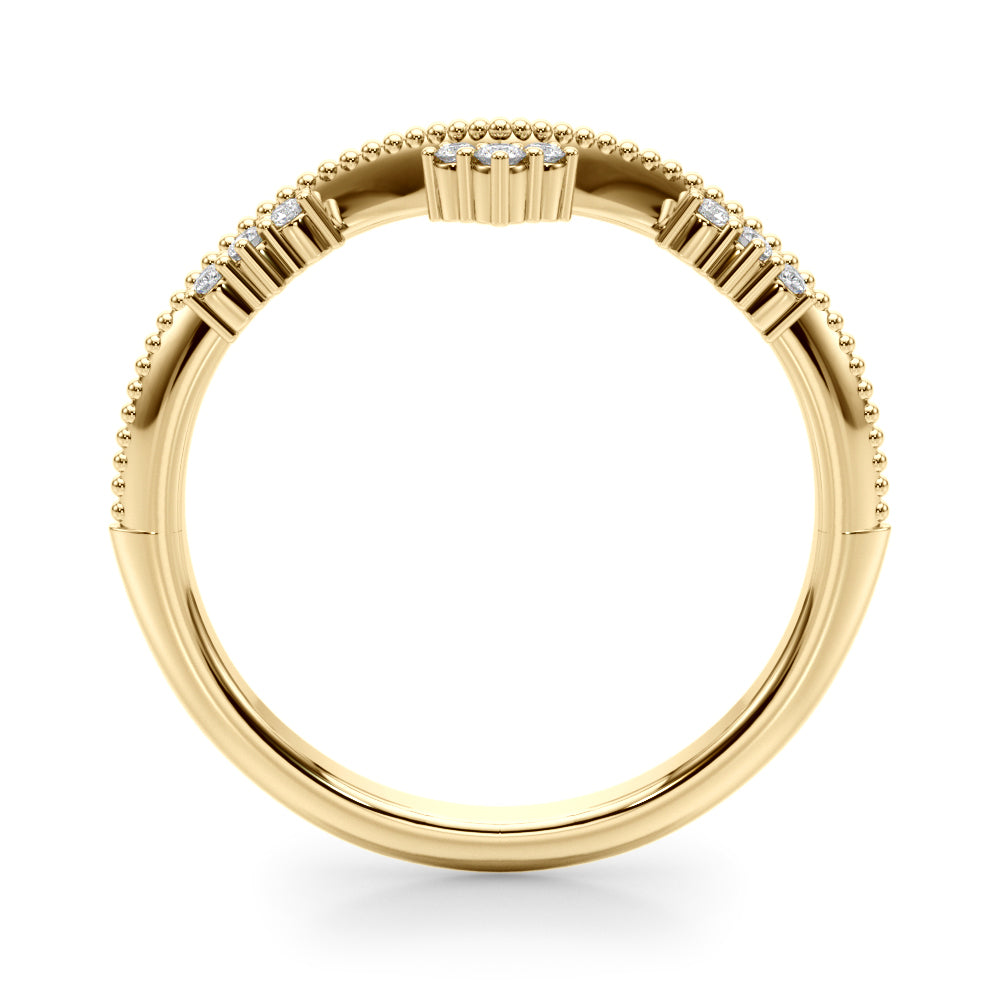 1/15 ct tw Lab Diamond Lab Grown Diamond Chevron Diamond Band