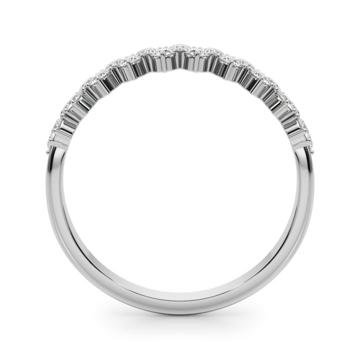 1/2 ct tw Lab Diamond Lab Grown Diamond Two Row Band Round