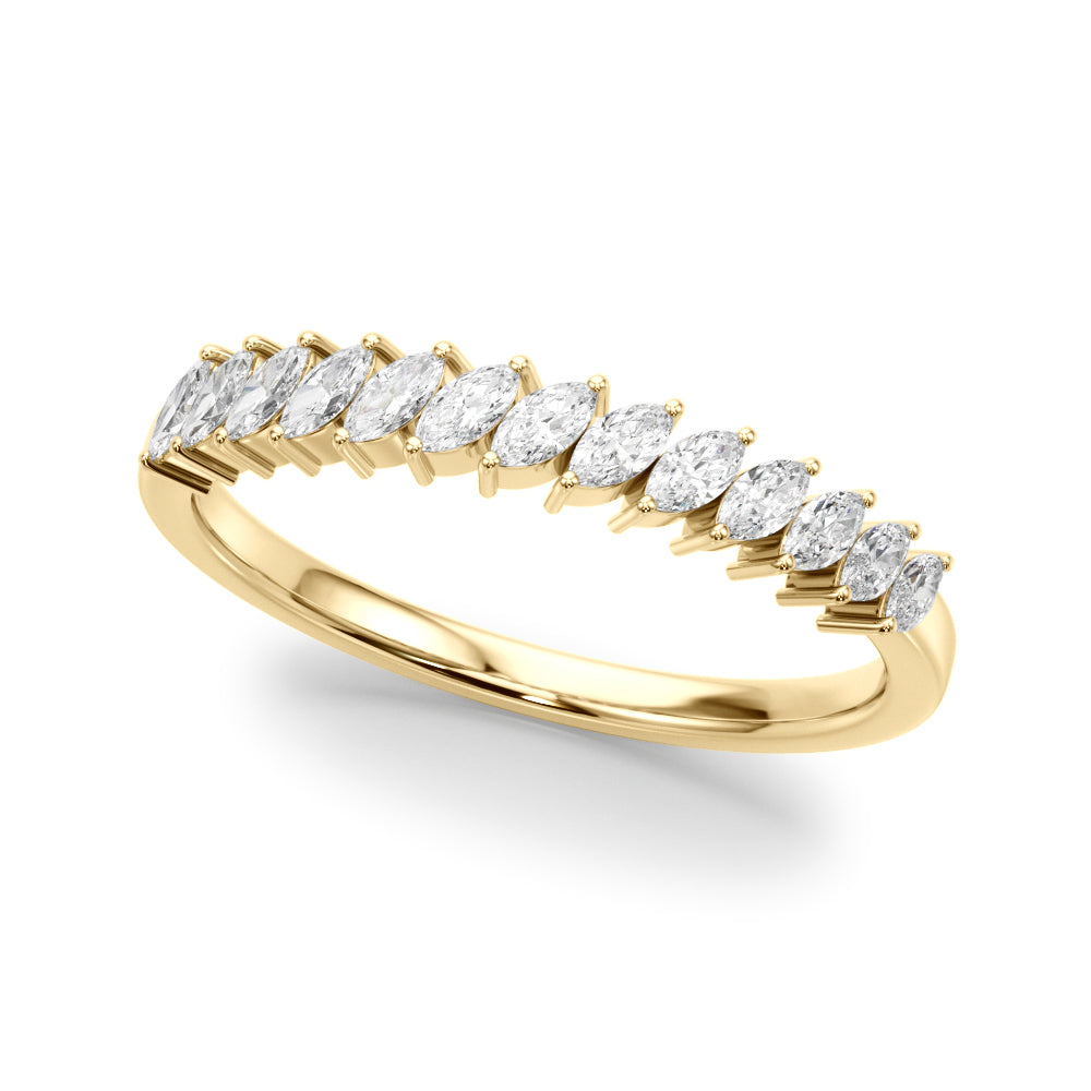 3/8 ct tw Lab Diamond Lab Grown Diamond Band Marquise
