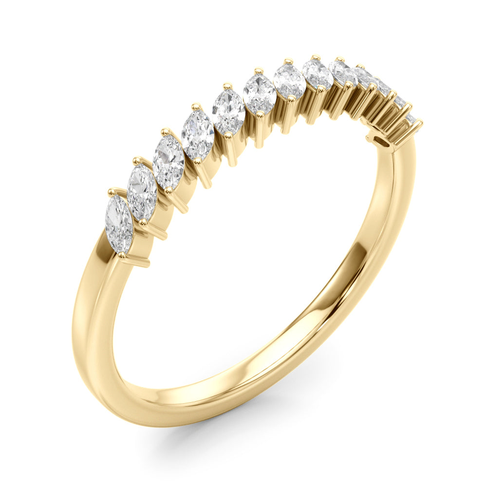 3/8 ct tw Lab Diamond Lab Grown Diamond Band Marquise