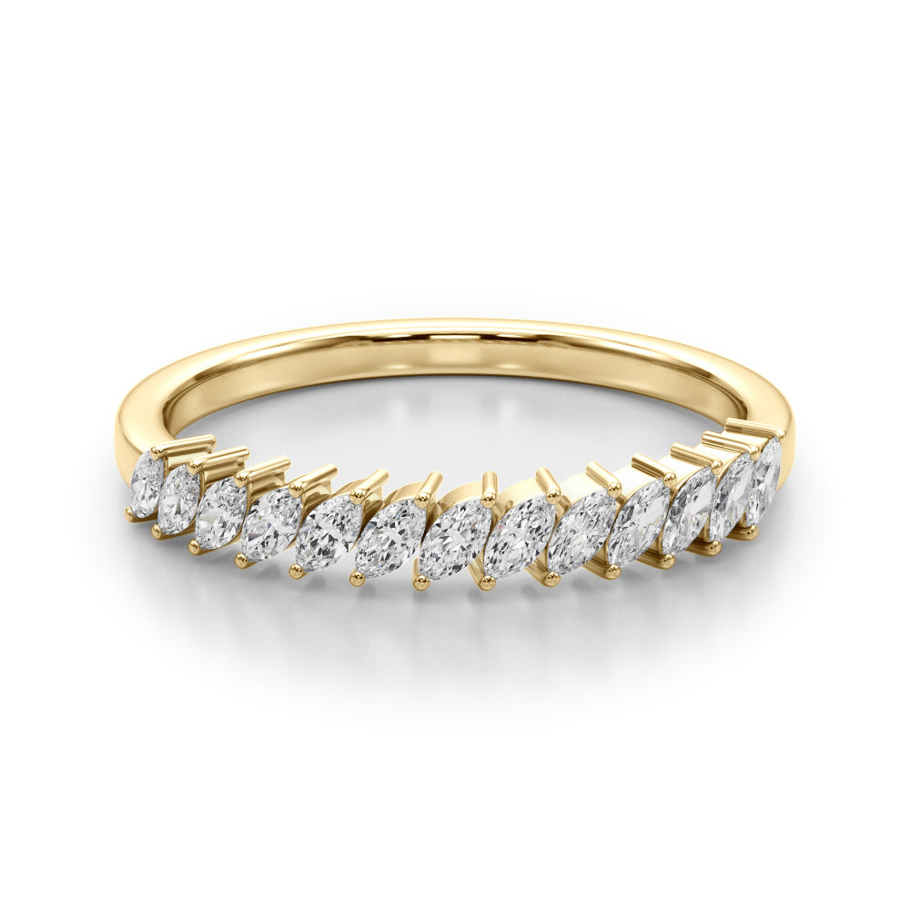 3/8 ct tw Lab Diamond Lab Grown Diamond Band Marquise