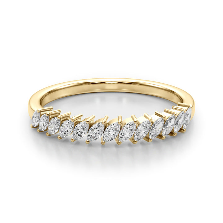 3/8 ct tw Lab Diamond Lab Grown Diamond Band Marquise