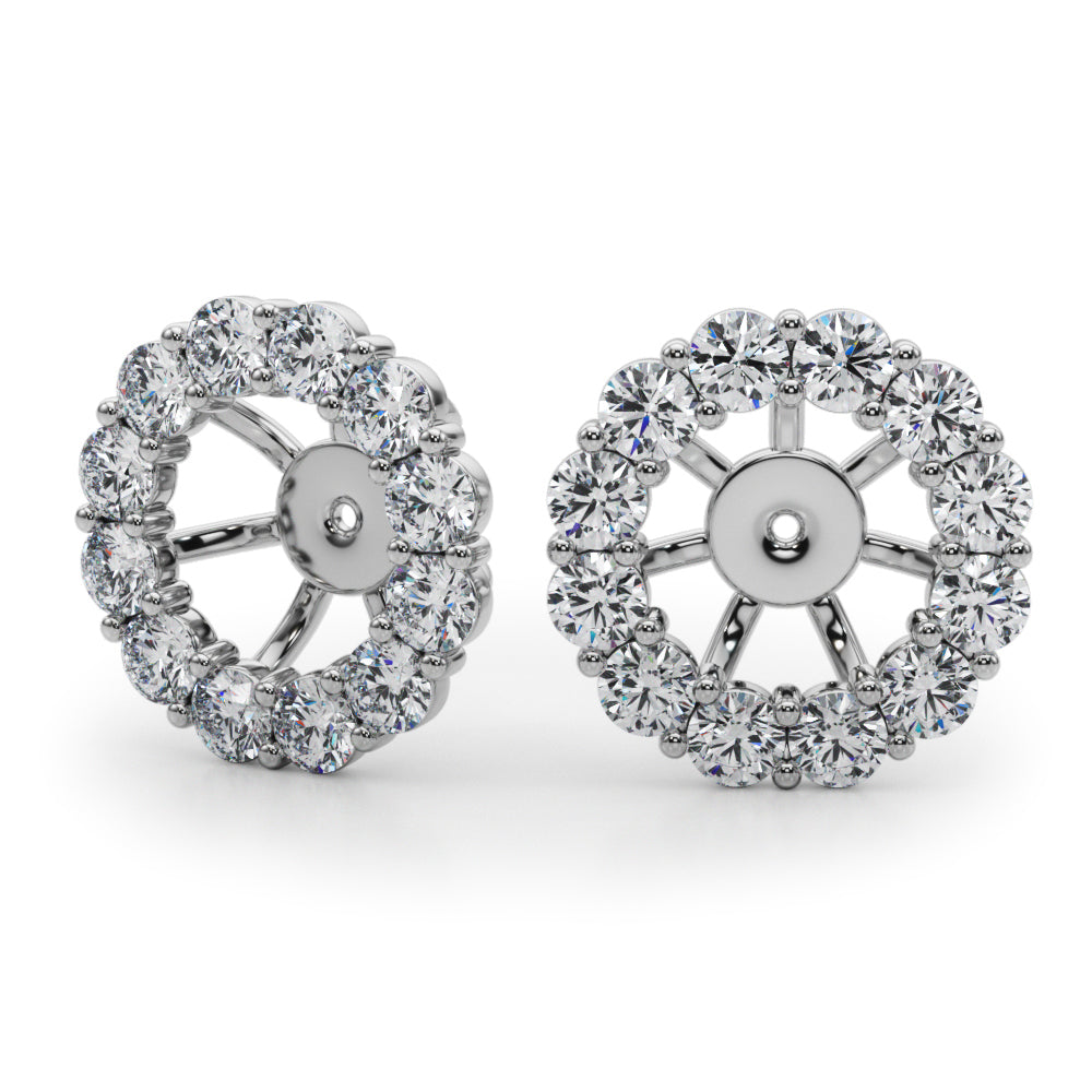 3/4 ct tw Lab Diamond Lab Grown Diamond Earring Jacket For 1.0 Ct