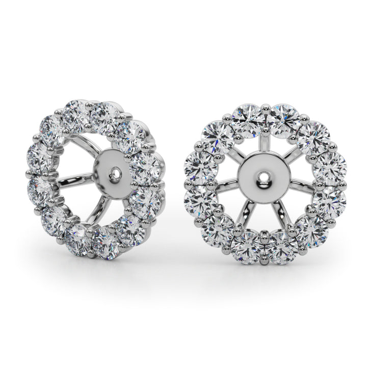 3/4 ct tw Lab Diamond Lab Grown Diamond Earring Jacket For 1.0 Ct