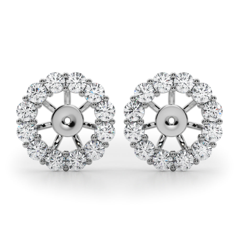 3/4 ct tw Lab Diamond Lab Grown Diamond Earring Jacket For 1.0 Ct