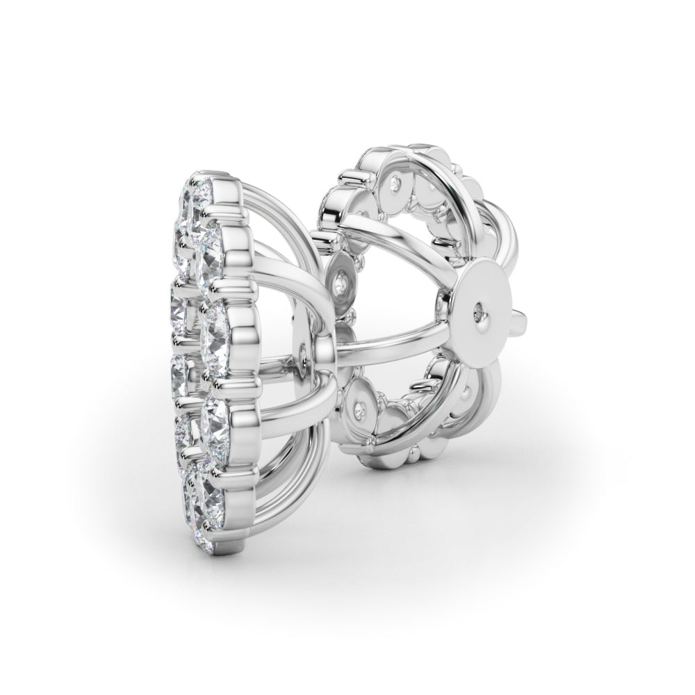 3/4 ct tw Lab Diamond Lab Grown Diamond Earring Jacket For 1.0 Ct