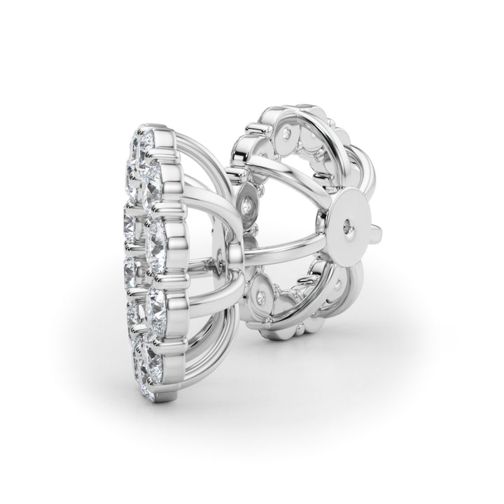 3/4 ct tw Lab Diamond Lab Grown Diamond Earring Jacket For 1.0 Ct