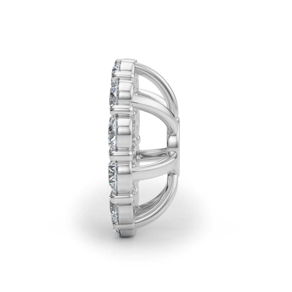 3/4 ct tw Lab Diamond Lab Grown Diamond Earring Jacket For 1.0 Ct