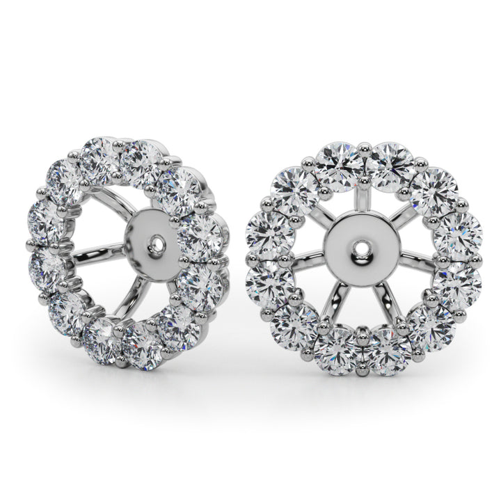 7/8 ct tw Lab Diamond Lab Grown Diamond Earring Jacket For 2.0 Ct