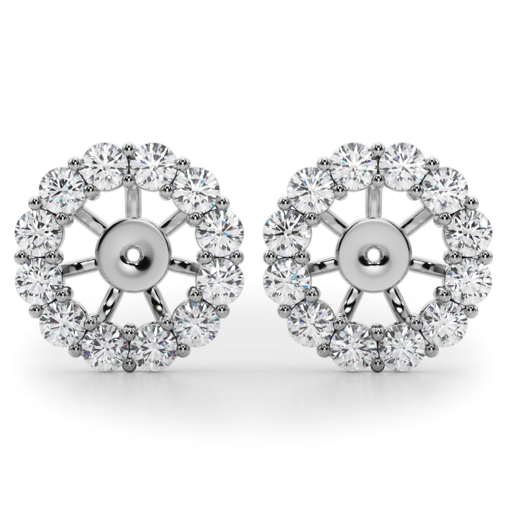7/8 ct tw Lab Diamond Lab Grown Diamond Earring Jacket For 2.0 Ct