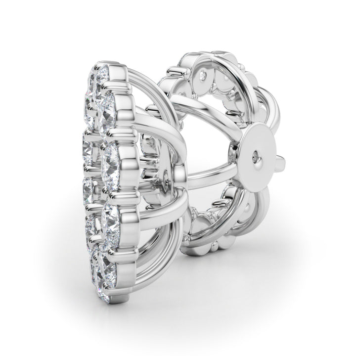 7/8 ct tw Lab Diamond Lab Grown Diamond Earring Jacket For 2.0 Ct