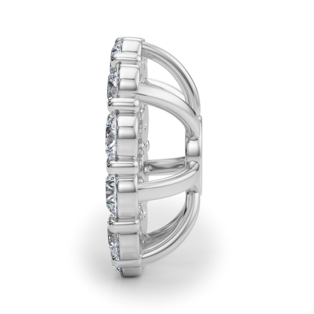 7/8 ct tw Lab Diamond Lab Grown Diamond Earring Jacket For 2.0 Ct