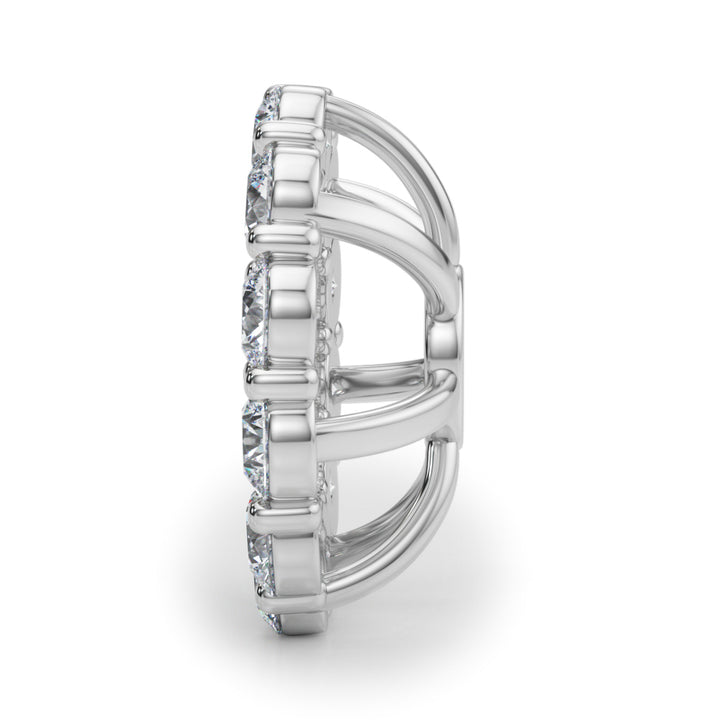 7/8 ct tw Lab Diamond Lab Grown Diamond Earring Jacket For 2.0 Ct