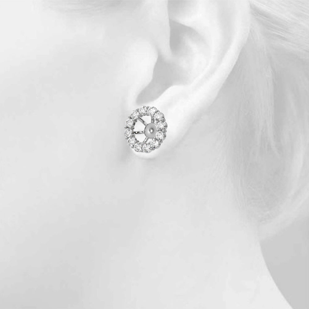 7/8 ct tw Lab Diamond Lab Grown Diamond Earring Jacket For 2.0 Ct