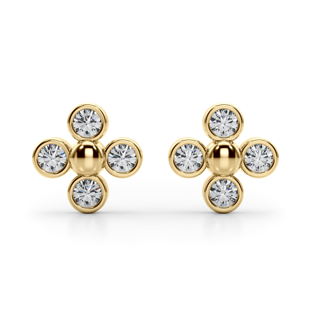 1/2 ct tw Lab Diamond Lab Grown Diamond Earrings Cluster