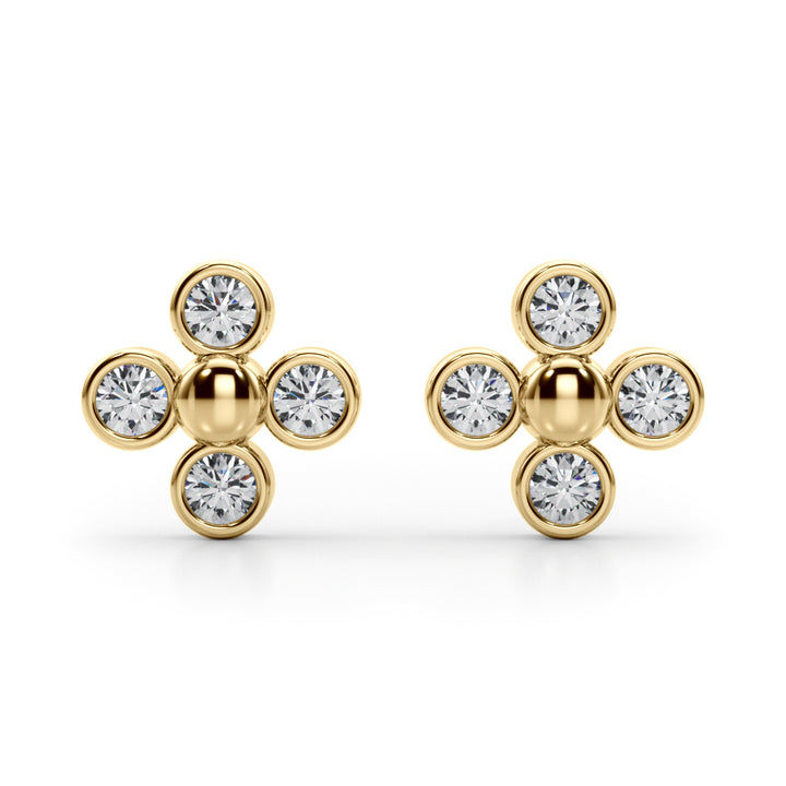 1/2 ct tw Lab Diamond Lab Grown Diamond Earrings Cluster