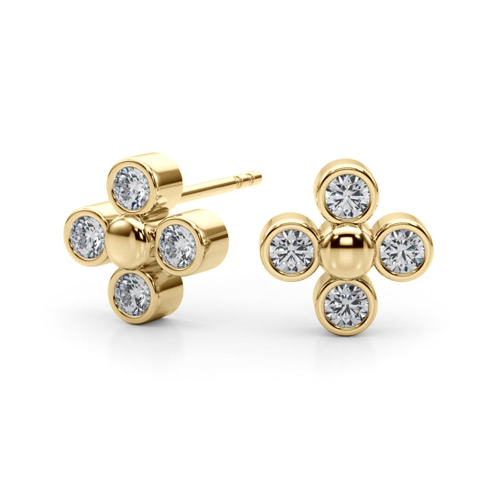 1/2 ct tw Lab Diamond Lab Grown Diamond Earrings Cluster