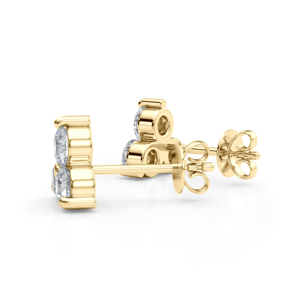 1 ct tw Lab Diamond Lab Grown Diamond 3 Stone Earrings