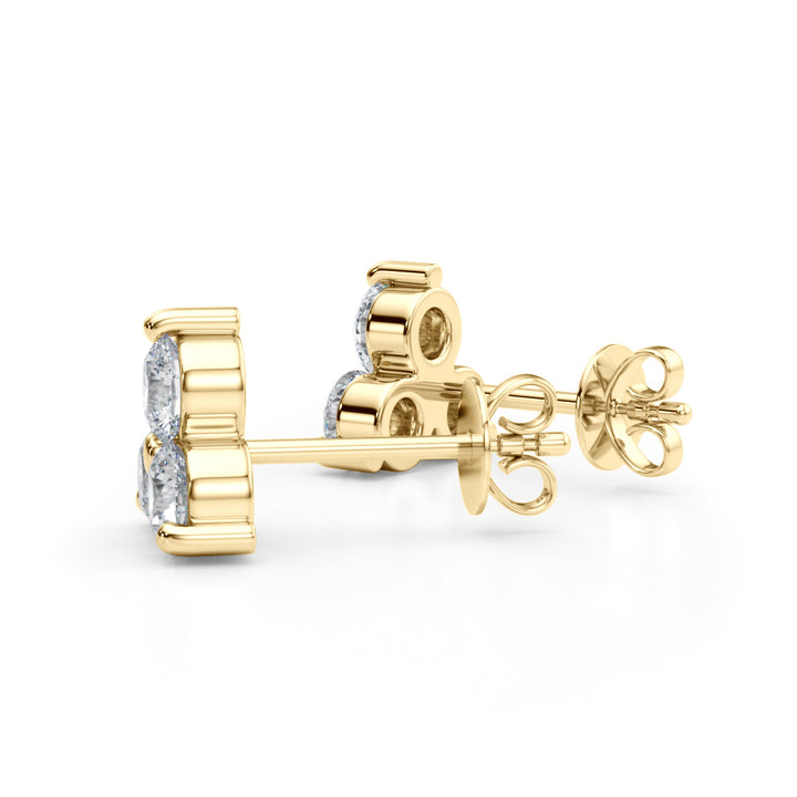 1 ct tw Lab Diamond Lab Grown Diamond 3 Stone Earrings