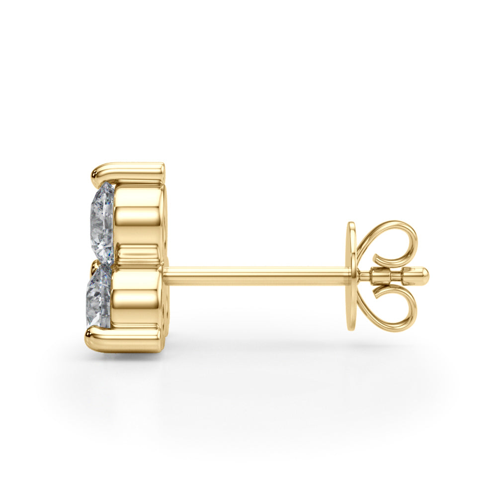 1 ct tw Lab Diamond Lab Grown Diamond 3 Stone Earrings