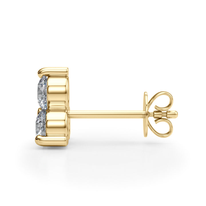 1 ct tw Lab Diamond Lab Grown Diamond 3 Stone Earrings