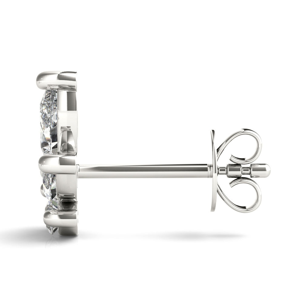 1 ct tw Lab Diamond Lab Grown Diamond Earrings Marquise & Round