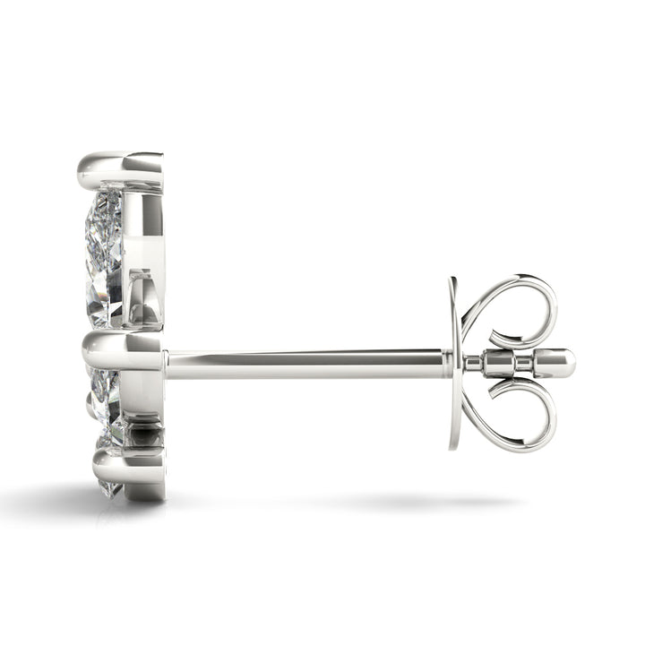 1 ct tw Lab Diamond Lab Grown Diamond Earrings Marquise & Round