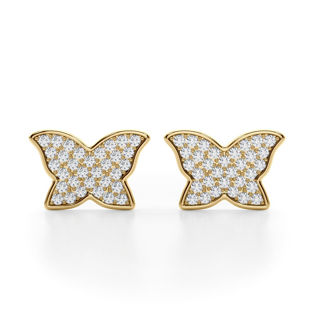 5/8 ct tw Lab Diamond Lab Grown Diamond Butterfly Earrings