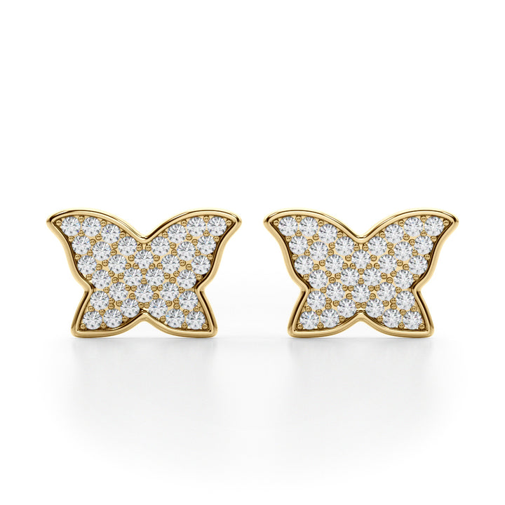 5/8 ct tw Lab Diamond Lab Grown Diamond Butterfly Earrings