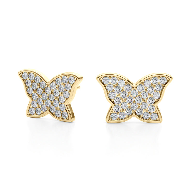 5/8 ct tw Lab Diamond Lab Grown Diamond Butterfly Earrings
