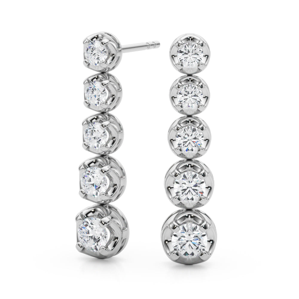 7/8 ct tw Lab Diamond Lab Grown Diamond Earrings