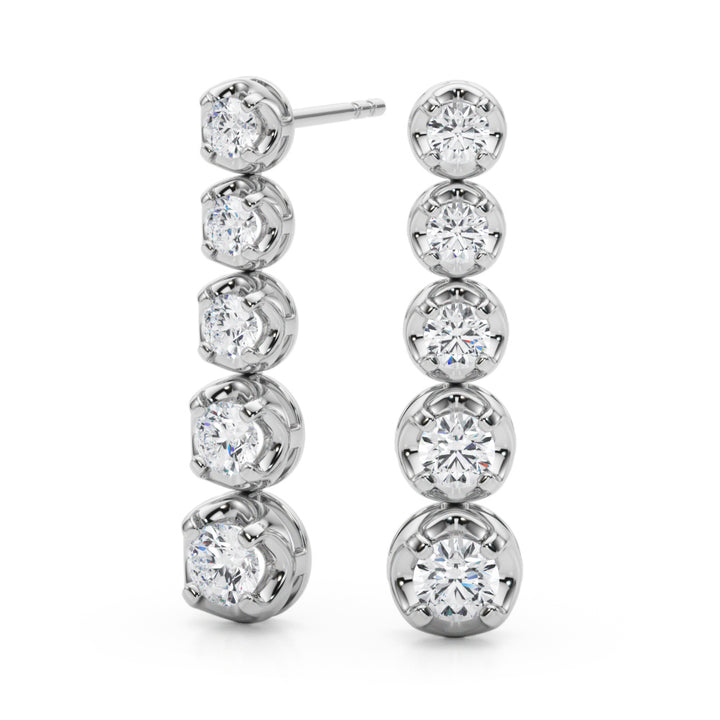 7/8 ct tw Lab Diamond Lab Grown Diamond Earrings