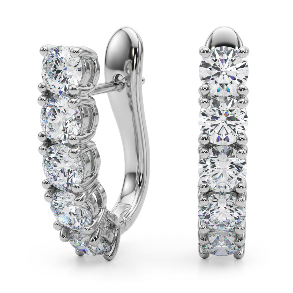 2 ct tw Lab Diamond Lab Grown Diamond Earrings Omega Backs