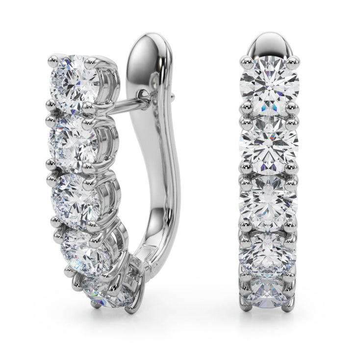 2 ct tw Lab Diamond Lab Grown Diamond Earrings Omega Backs
