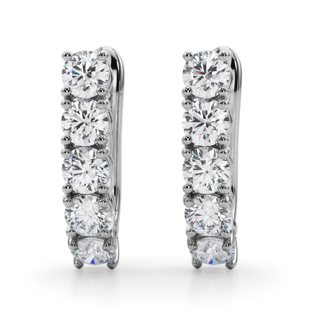 2 ct tw Lab Diamond Lab Grown Diamond Earrings Omega Backs