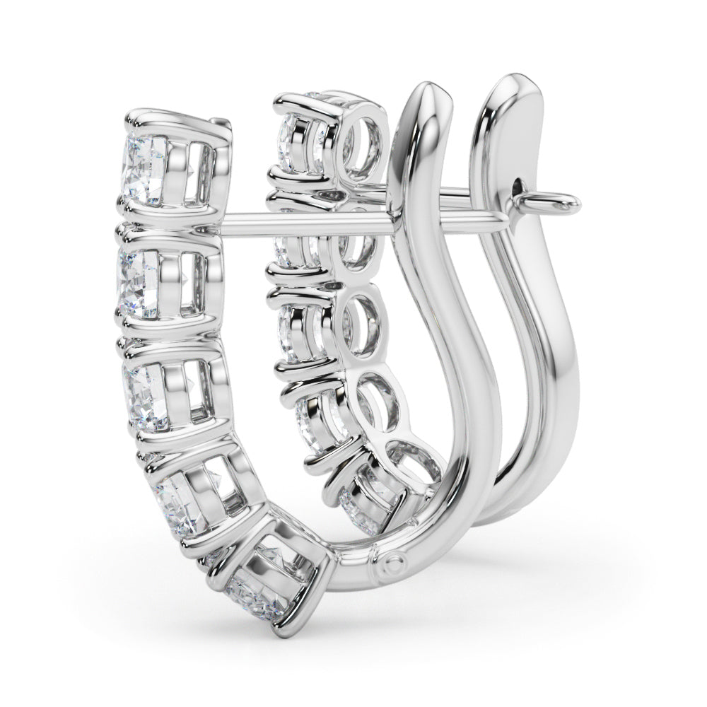 2 ct tw Lab Diamond Lab Grown Diamond Earrings Omega Backs