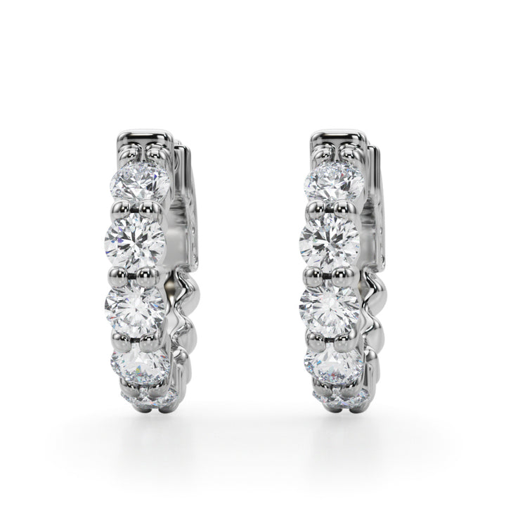 1 5/8 ct tw Lab Diamond Lab Grown Diamond Single Row Vault Lock
