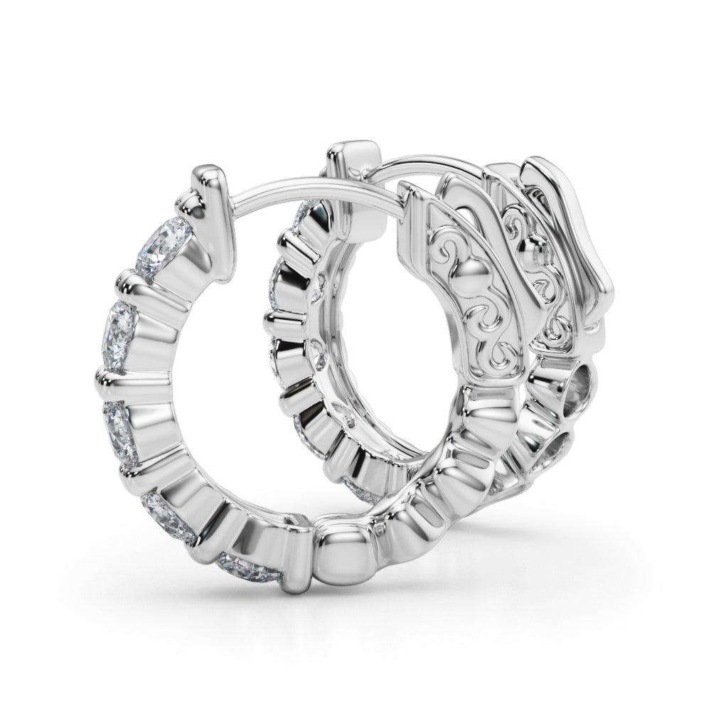 1 5/8 ct tw Lab Diamond Lab Grown Diamond Single Row Vault Lock